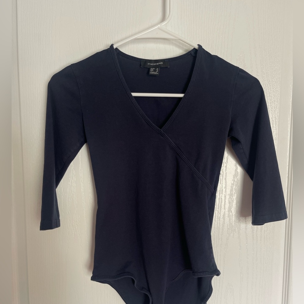 Atmosphere Black Fitted Wrap Bodysuit